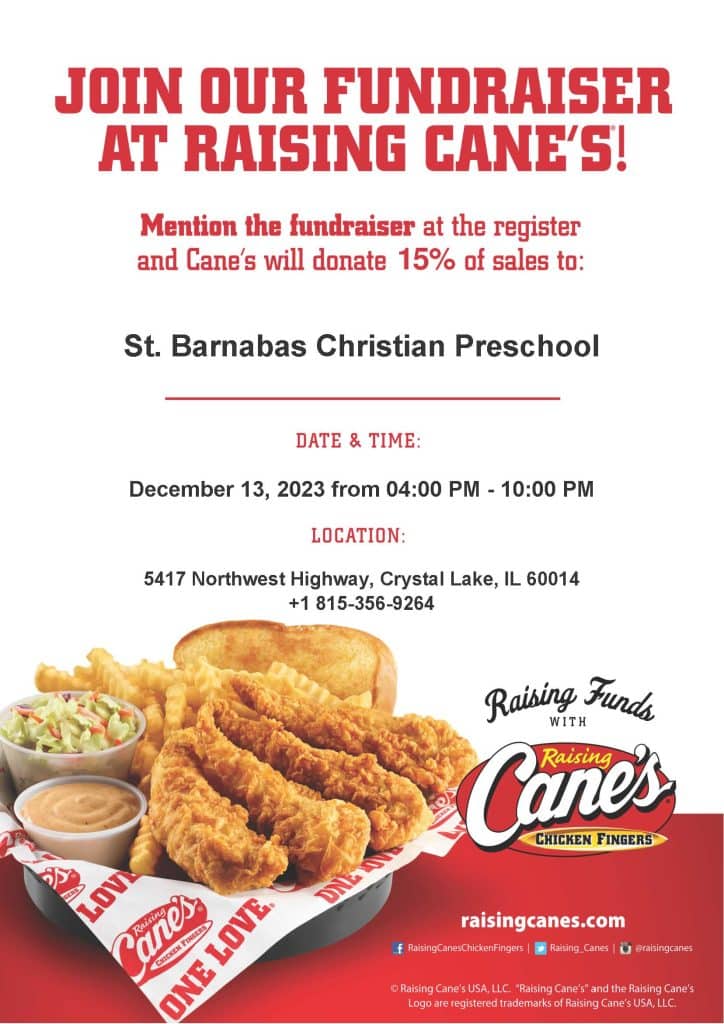 Raising Cane's Dine and Share flyer for December